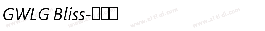 GWLG Bliss字体转换